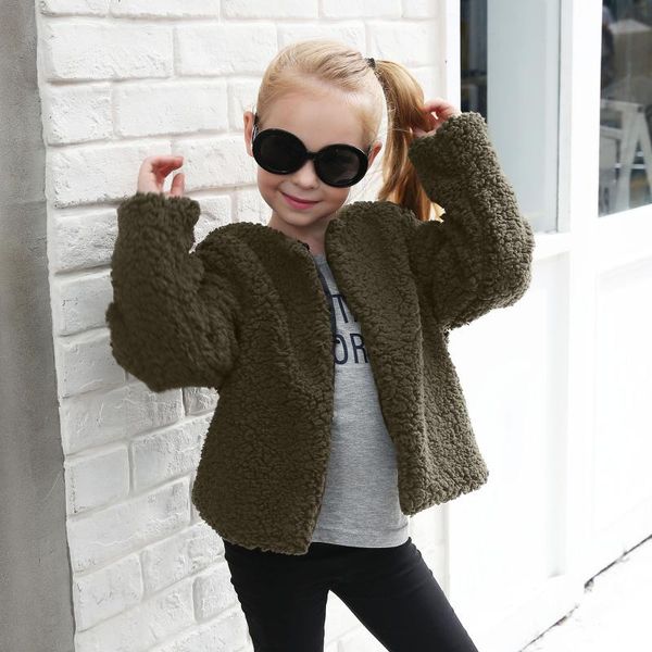 

jackets children's jacket for baby girls winter windproof thicken fleece coat kids warm outerwear fashion girl clothes, Blue;gray