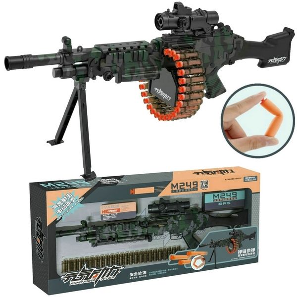 

m249 large pineapple electric continuous soft bullet gun 950 boys shooting simulation training course recruit children's toys