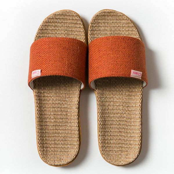 

slippers suihyung summer indoor women casual breathable linen flat slides belt sandals beach shoes ladies flax flip flops, Black