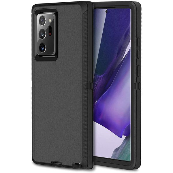 Note 20 Ultra Case, 3-Layer Full Heavy Duty Body Bumper Cover Case Protection Shock Protection Para Samsung Galaxy S21 Ultra S21 Plus S20 Note 20 S10 Note 10+ S7 EDGE S8 S9