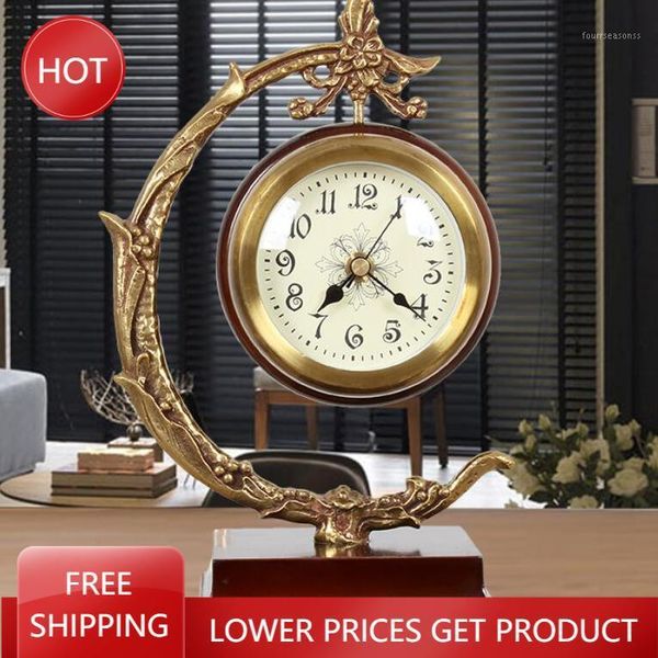 

desk & table clocks fashion living room luxury clock modern design metal large creative vintage relogio digital mesa home watch1