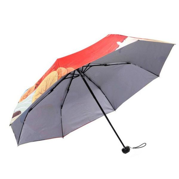 

umbrellas simple fashion sunny umbrella folding sun protection anti uv parasol windproof men and women