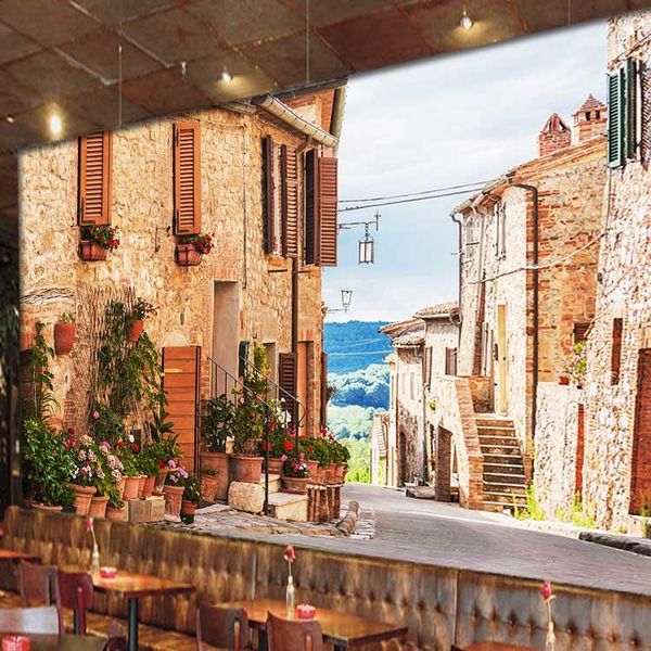 

wallpapers european architecture city scenery 3d relief mural tv background wallpaper living room bedroom