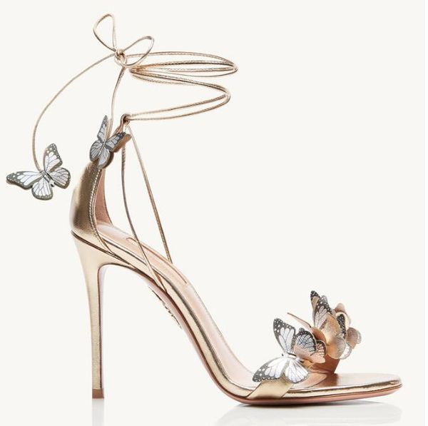 

women's leather open-toed sandals, butterfly lace-up high heels, stilettos, size: 34-42,gold, Black