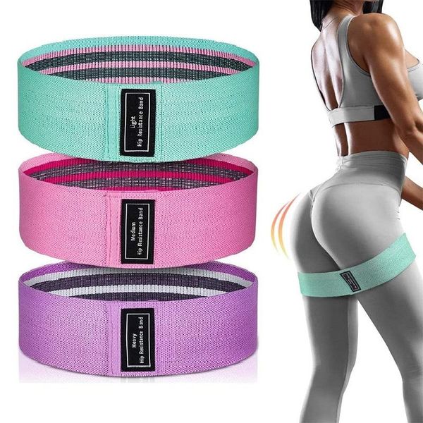 

non-slip fabric resistance bands for women and men leg bufitness gym workout elastic loop 3 levels booty