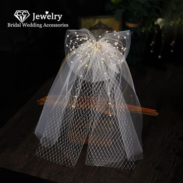 

bridal veils cc hair veil wedding accessories for women elegant 100% handmade short double layer with combs white ivory v663, Black