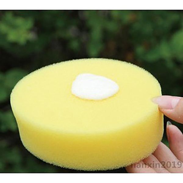 

care products 12pcs wax sponges round car polish sponge foam applicator pads for clean cleaner tools glass yellow
