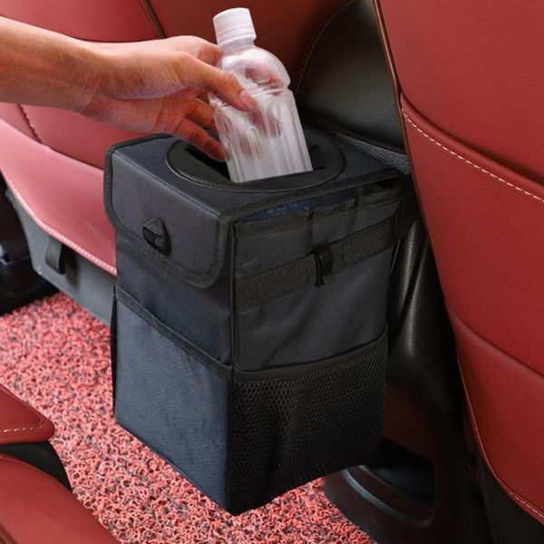 

80% s car seat back hanging folding waterproof oxford cloth trash can garbage bin organizer