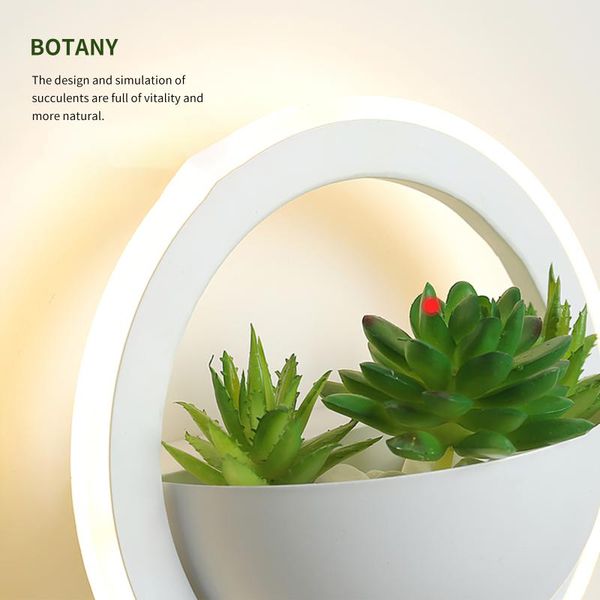 

wall lamp with acrylic imitation green plants led lights indoor sconce ac110~220v bedroom hallway porch balcony