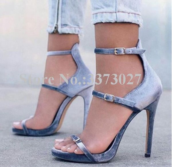 

suede buckle strap platform woman sandals fashion thin heel peep toe stiletto pumps lady real po large size dress shoes, Black