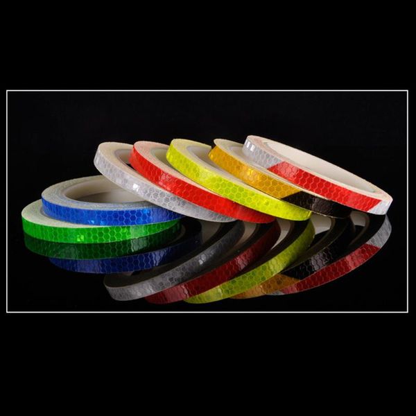 

8m bike luminous reflective stickers motorcycle wheel body fluorescent tape mtb bicycle adhesive accessories lights