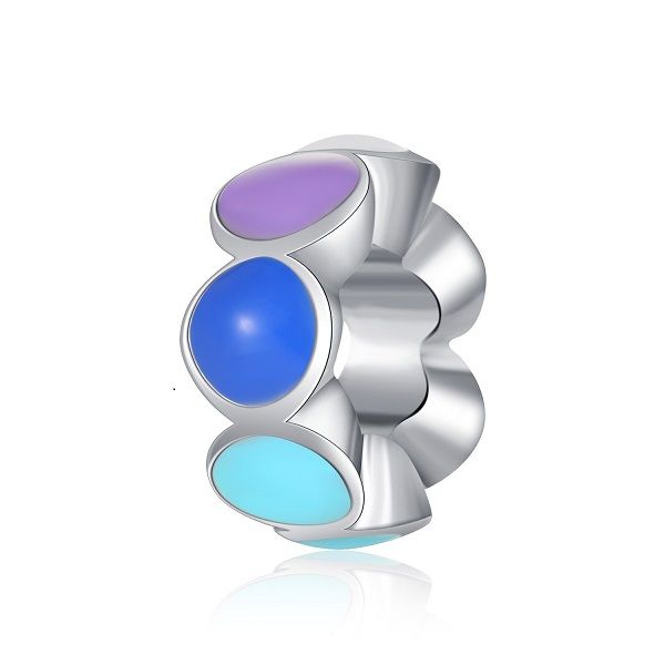 

fits pandora bracelets 20pcs colourful spacer enamel silver charms beads fits pandora charms bracelet necklace for jewelry making 925 sterli, Black