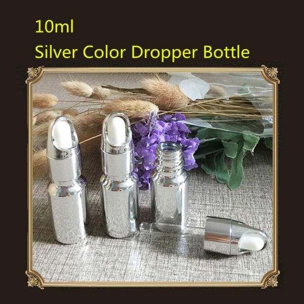 

storage bottles & jars 30pcs fashion essential oil bottle gold color silver glass dropper luxury style 10ml 15ml 30ml 20ml