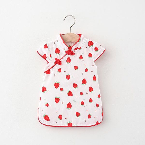 

girl's dresses kids girls dress print summer, Red;yellow