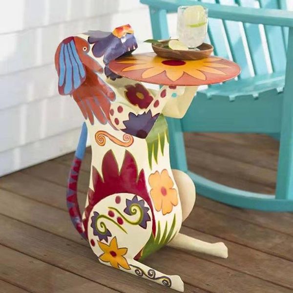

camp furniture cute animal figure outdoor picnic table fun holder art garden decor colorful indoor ornaments sculptures