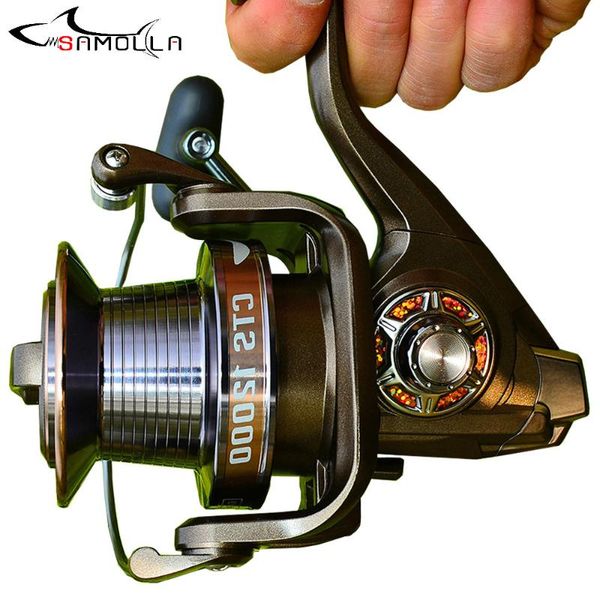 

strong fishing reel 30kg max drag spinning peche full metal carp 9000-12000 14+1bb bearing molinete moulinet en mer baitcasting reels