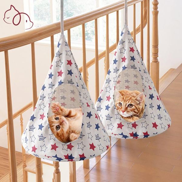 

cat beds & furniture hammock bed house window cushion basket nesk for kitten accessories pets products playing cave