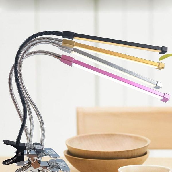 

table lamps ailesen long arm led desk read lamp office eye protection light usb powered foldable dimmer with clamp 6-8w