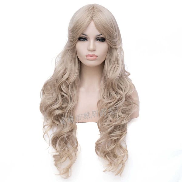 

fashion wig halloween atlana champagne gold style cosplay wig, Black