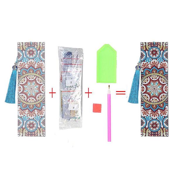 

bookmark page marker reading stationery art craft cross stitch exquisite tassels students special shaped diamond painting set