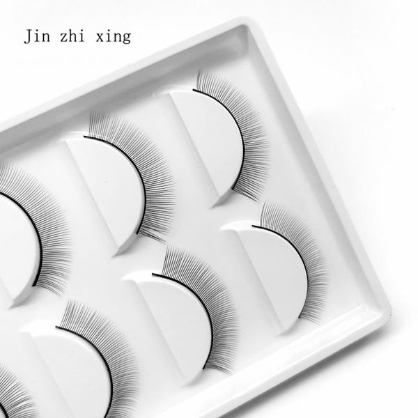 

false eyelashes 5 pairs soft mink lashes 100% handmade individual practice full strip volume learning practicing