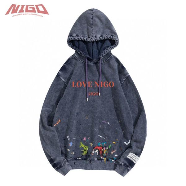 

men's hoodies & sweatshirts nigo 21ss lf the vintage hoodie #nigo3639, Black