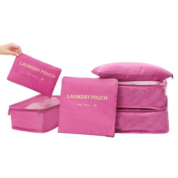 

duffel bags 6pcs/set luggage travel organizer bag large for men women multifunction cosmetic make up