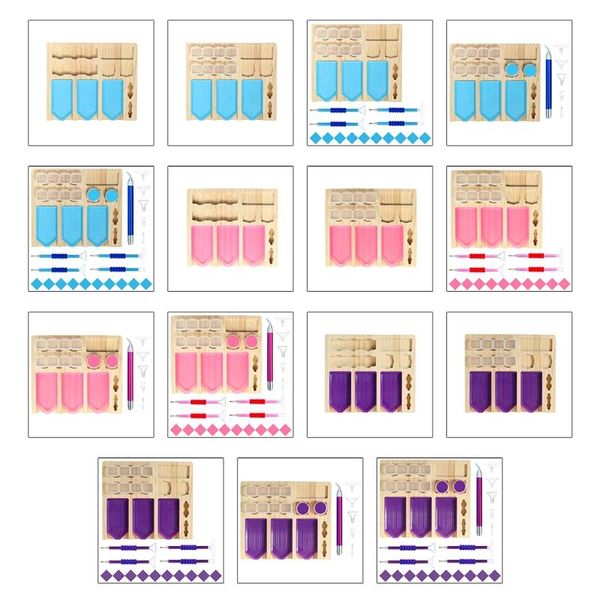 

frames y8ab 5d diamond painting tools tray organizer art accessories for adults multi-boat holder bead storage containers