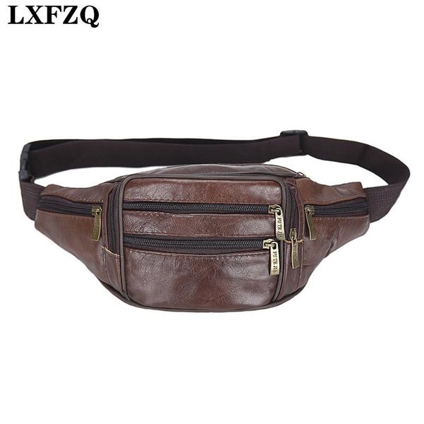 

fanny pack genuine leather mens waist bags bag holographic purse banana belt leg