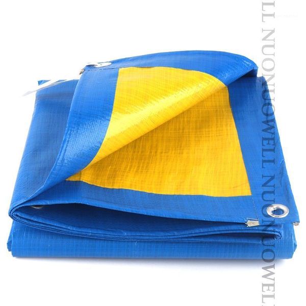 

shade thickness 0.32mm blue and yellow pe tarpaulin rainproof cloth garden courtyard succulent plants sunshade awning cover1