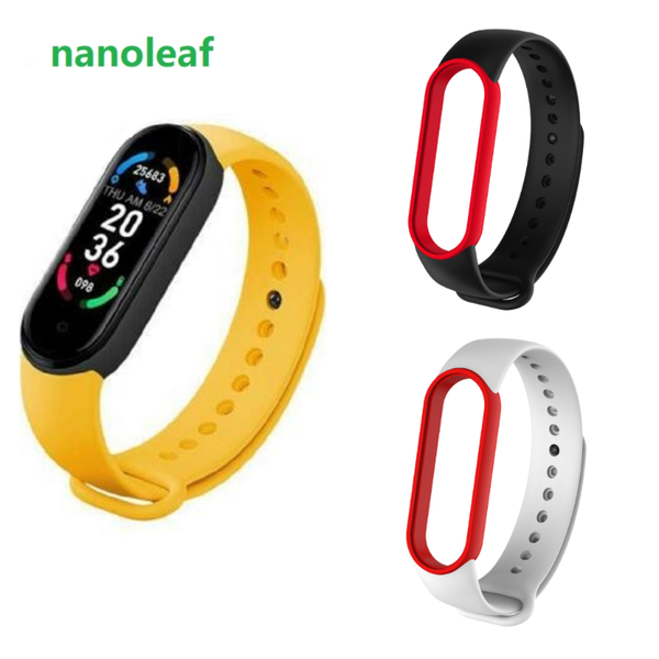 

wristwatches m6 men's casual fitness tracker smart bracelet ladies small gift sleep monitoring wristband bluetooth connected watch, Slivery;brown