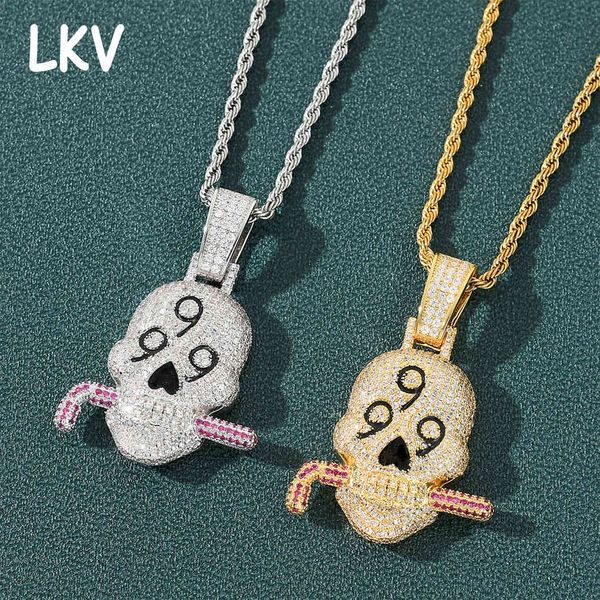 

hip hop trendy personality pendant creative fashion 999 love skull necklace hiphop, Silver