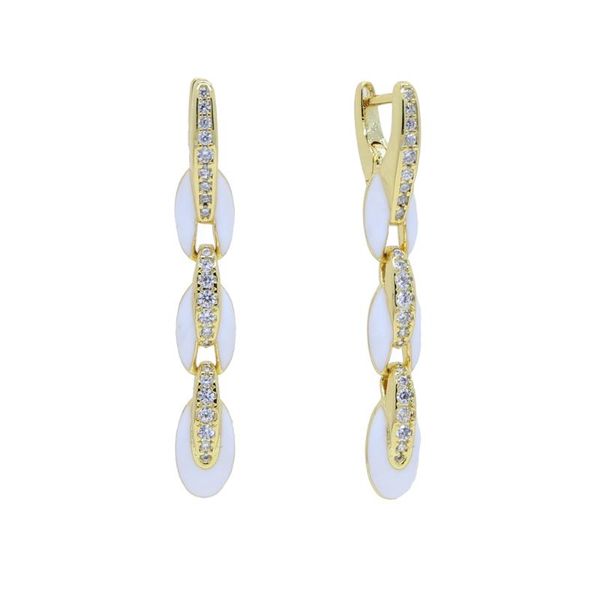 

hinged hoop with post back earring gold color zirconia and neon pink blue enamel earrings 2021 jewelry & huggie, Golden;silver
