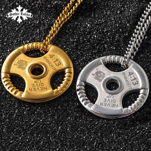 Peso Placa Barbell Dumbbell Pingente Halterofilismo Halterofilismo Fitness Crossfit Gym Exercício Colar MyGrillz