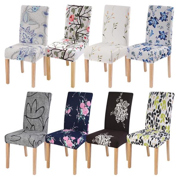 

chair covers floral print cover spandex european 1-piece for wedding diningroom stretch elastic