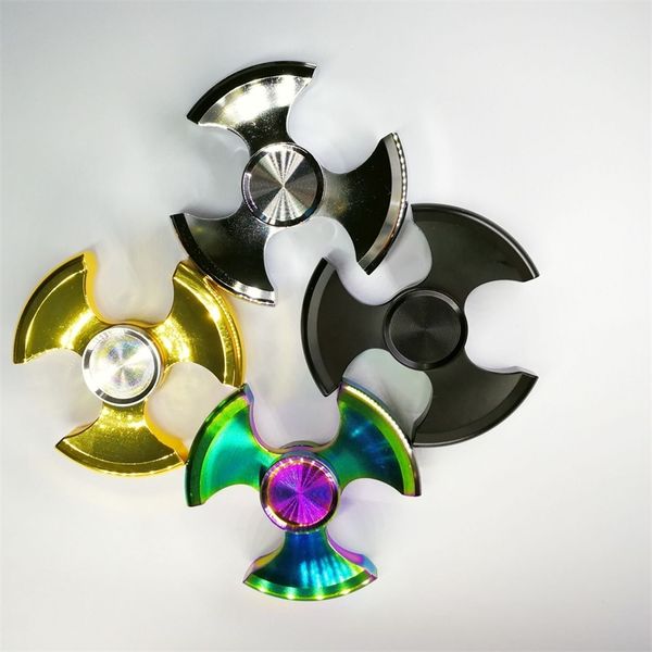 

new fingertip aluminum stainless steel finger toy rubik's cube spinning top