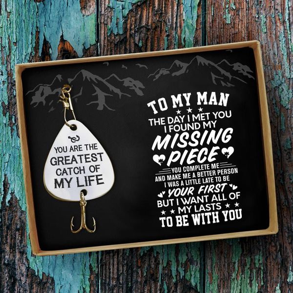 

to my man custom personalized fishing engraved hooks festival fisherman gift