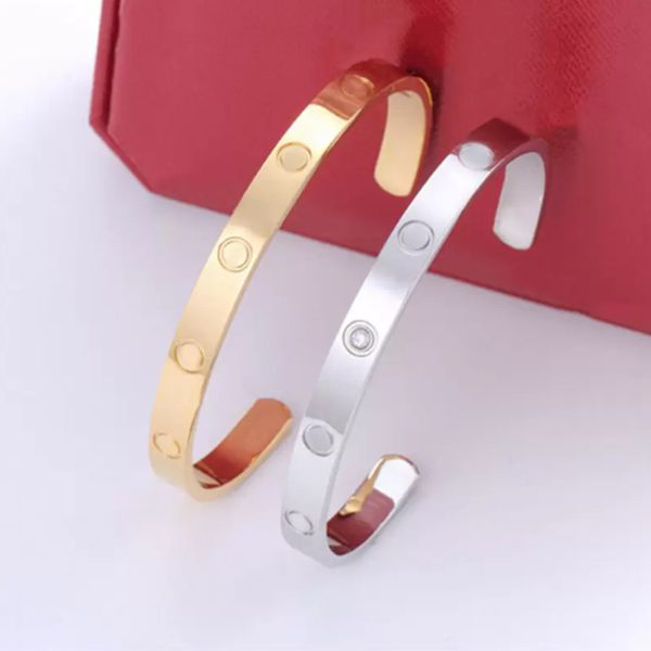 

love bracelet designer jewelry men women gold bangle stainless steel fashion charm cuff tennis silver rose never fade wedding bracelets bang, Black