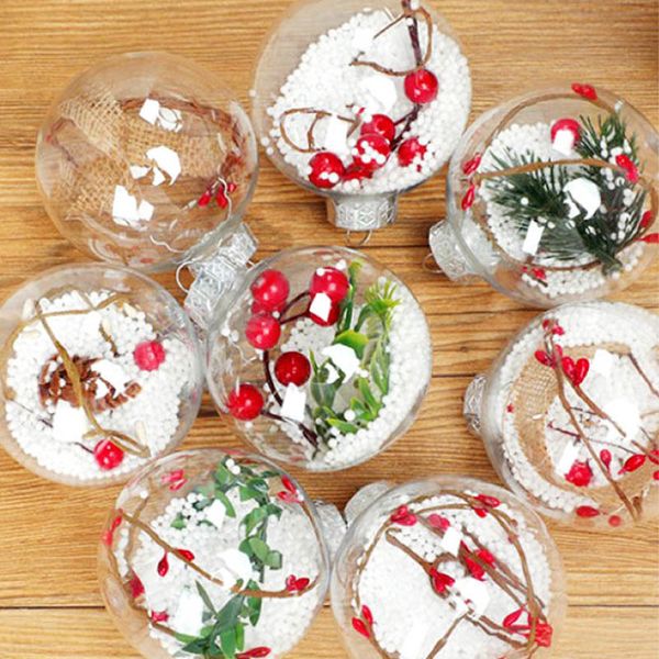 

factory outlet christmas decoration christmas decorations transparent plastic ball baubles 6cm christmas tree ornament party wedding clear b