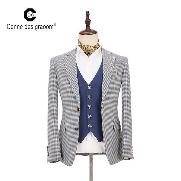 

cenne des graoom men suits vest blazer pants tailor-made for winter costume business casual groom wedding party m5-1 men's & blazers, White;black