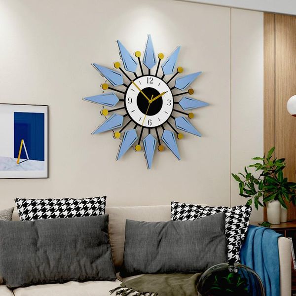 

wall clocks luxury creative clock large metal modern art silent living room abstract reloj de pared home decoration da60wc