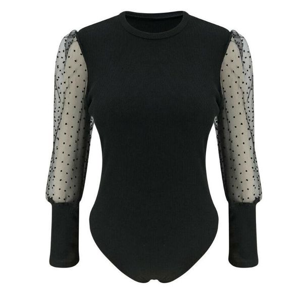 

women's jumpsuits & rompers women autumn long sleeve bodysuit bodycon jumpsuit romper leotard blouse 0akw, Black;white