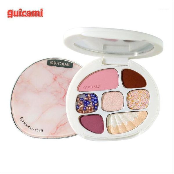 

brand product 8 colors eyeshadow palette amber shell matte pearl blush make up eye shadow natural trimming1