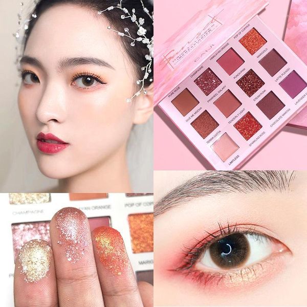 

color shimmer eyeshadow pallete powder waterproof long lasting makeup glitter matte eye shadow pigment women cosmetics1