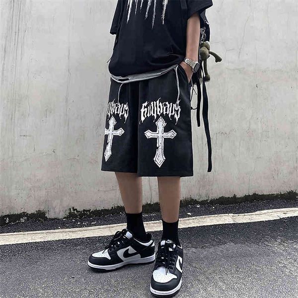 

crosin men's summer hiphop high street hip hop vintage thin pants, White;black
