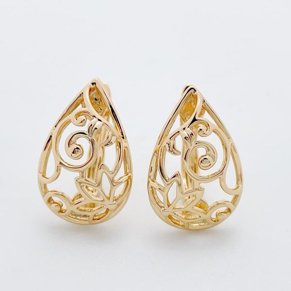 

dangle & chandelier trendy unique carved hollow 585 rose gold 18 k filled earrings women vintage wedding party fine jewelry, Silver