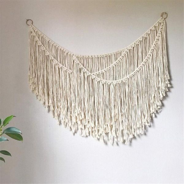 

tapestries macrame tapestry wall hanging curtain hand woven bohemian for room divider window door curtains wedding background