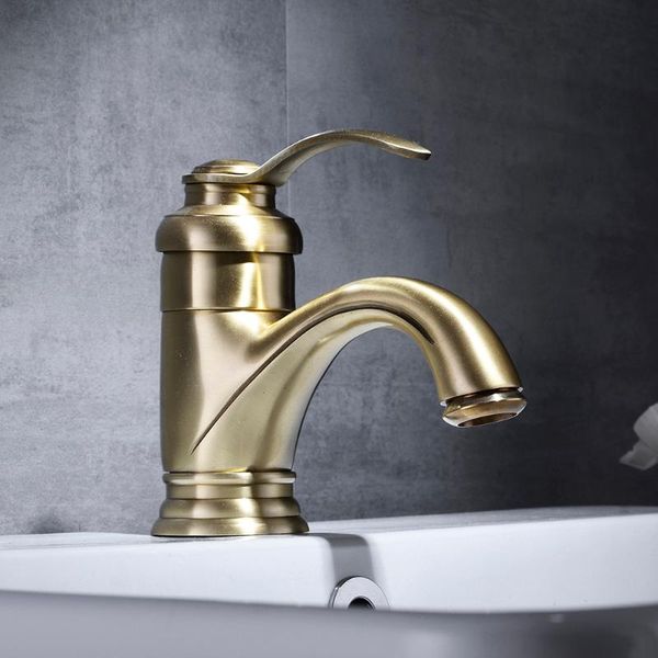 

bathroom faucet water tap european style antique brass and cold luxury wash basin single handle sink faucets