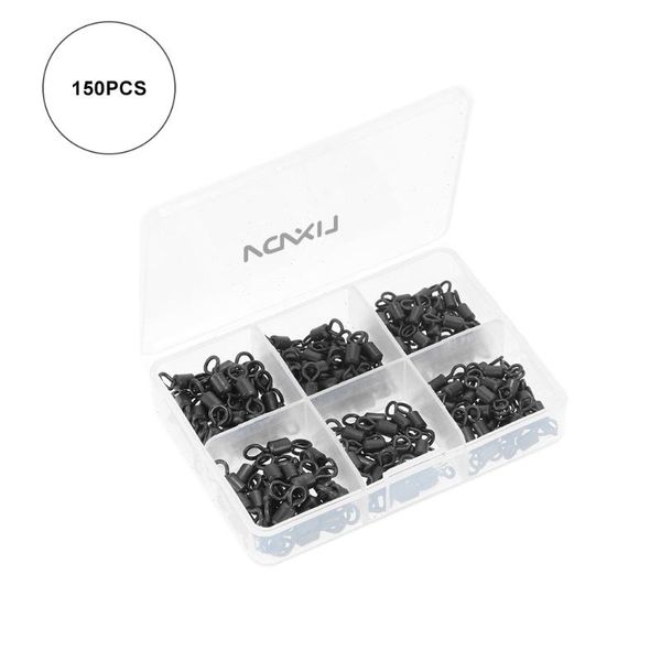 

fishing accessories lixada 2# 3# 4# 150pc/lot swivels rolling swivel connector solid rings tool for sea