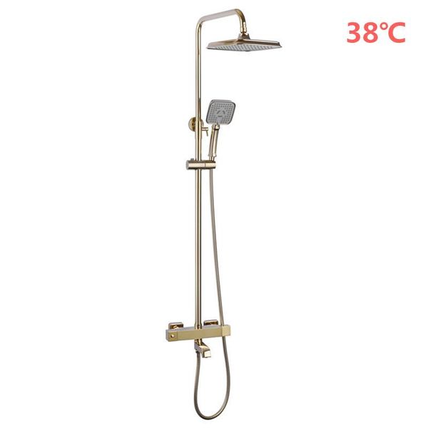 

gold/chrome/black shower faucets thermostatic water for bathroom mixer waterfall faucet thermostat tap rainfall sets